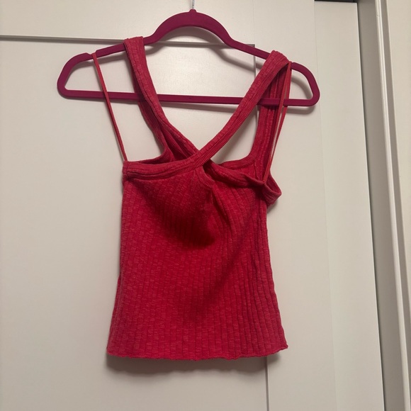 Pilcro Fuchsia Ribbed Knit Tank - Picture 2 of 4